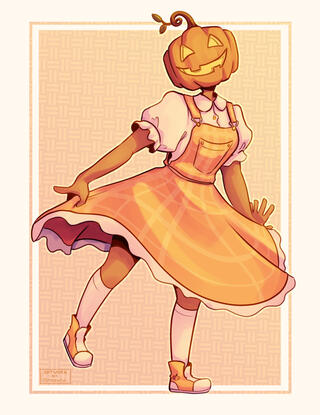 "Pumpkin Girl" Anime Banzai 2023 2D 1st Place winner!
